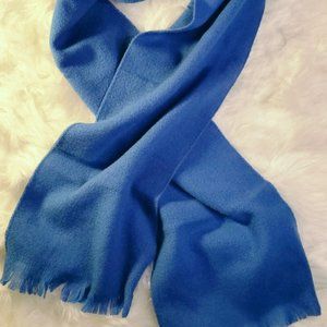 Vintage Light Blue Lambswool Edinburg Wollen Mill Scarf